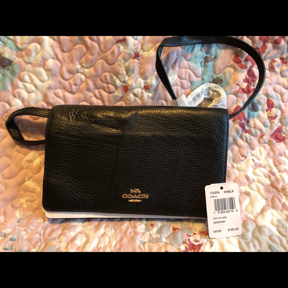 Fold over crossbody clutch